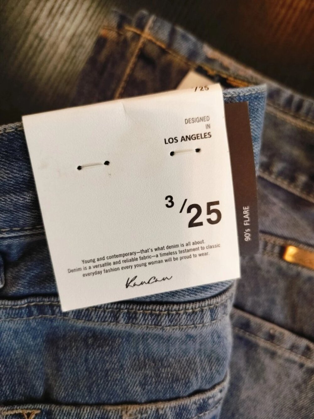 KanCan 90's Flare Ultra High Rise Distressed Jeans Size 3/25 - Picture 8 of 11